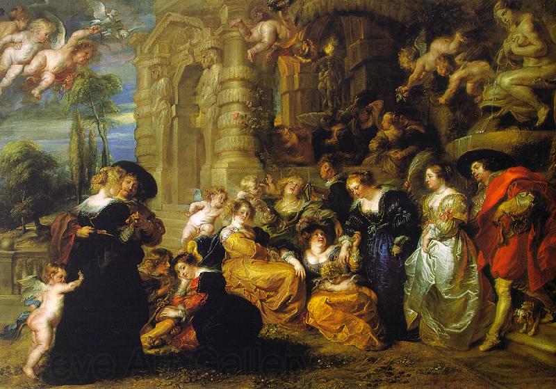 Peter Paul Rubens The Garden of Love Norge oil painting art
